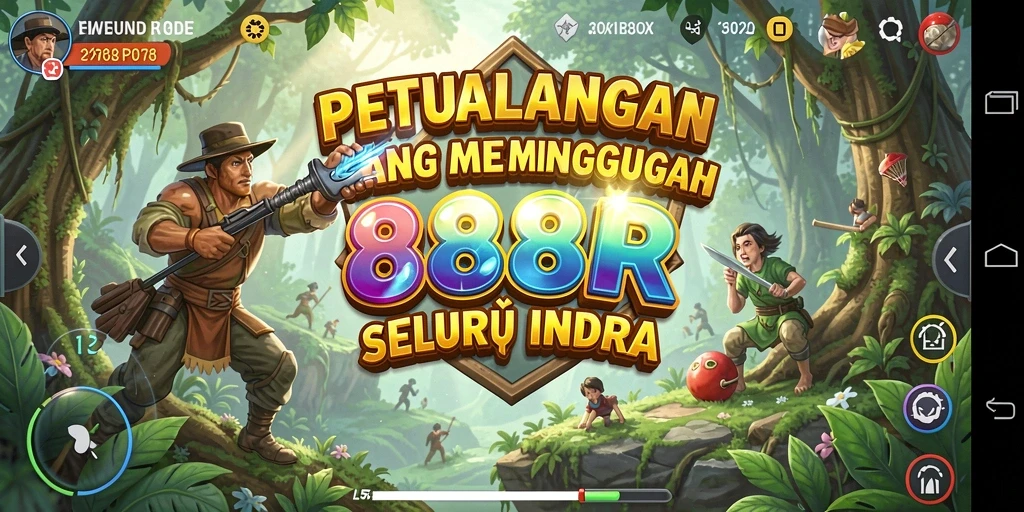 Tangkapan layar 888R menampilkan aksi petualangan yang mendebarkan.