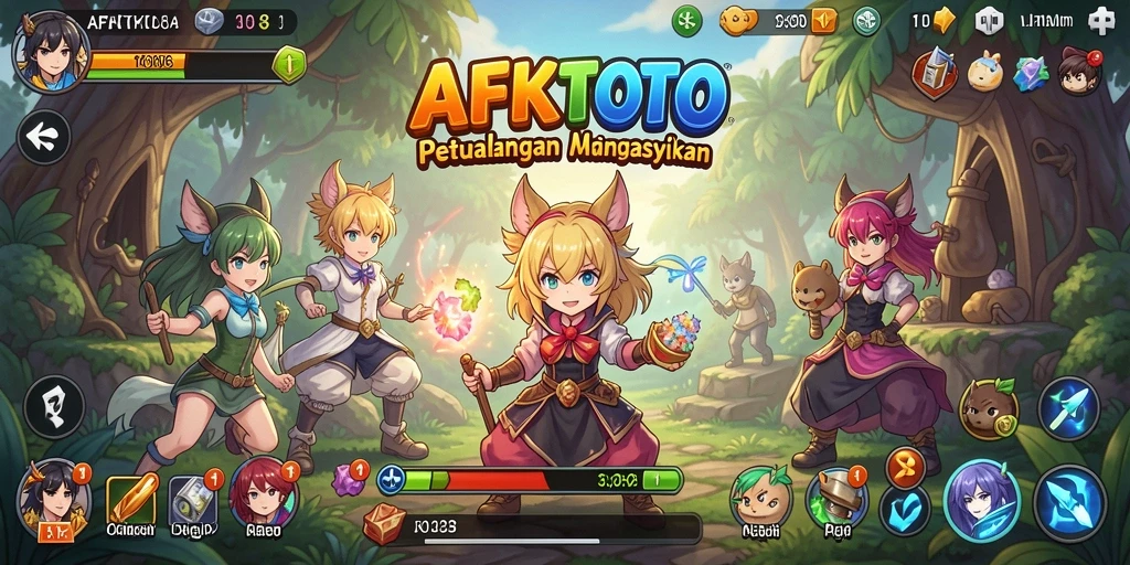 Tampilan grafis menakjubkan dalam game Anime AFKTOTO.