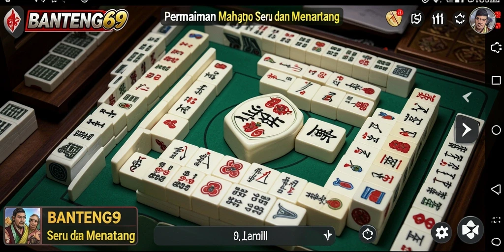 Tampilan gameplay yang menarik dalam BANTENG69 dengan ubin Mahjong.
