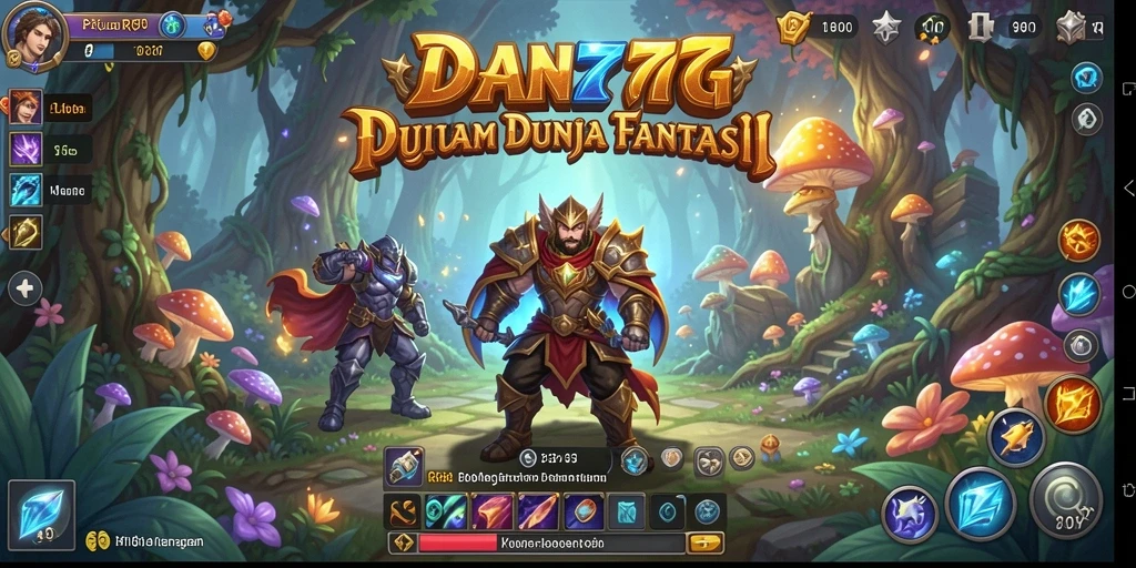 Screenshot gameplay <strong>DAN777</strong> menampilkan pertarungan epik dan petualangan seru di dunia fantasi.