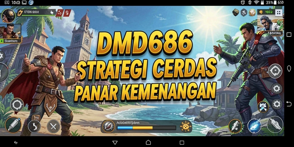 Screenshot menunjukkan aksi intens dalam game strategi DMD686.