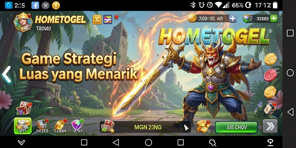 Tampilan gameplay HOMETOGEL yang menegangkan dengan strategi yang mendalam.