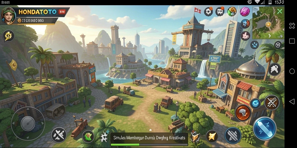 Tampilan gameplay HONDATOTO yang menarik dan penuh warna.