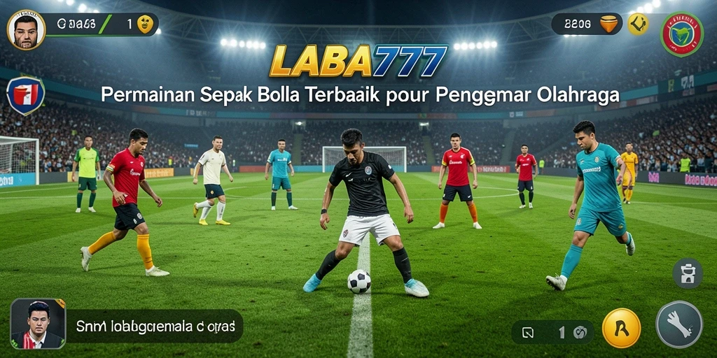 Screenshot LABA777 menunjukkan aksi seru dalam permainan sepak bola.