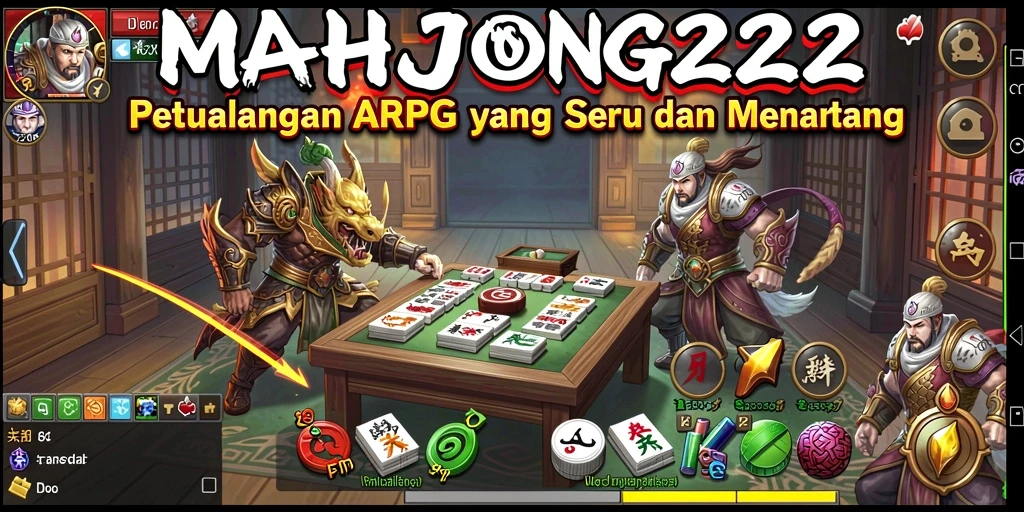 Tampilan gameplay seru dalam MAHJONG222 saat melawan musuh.