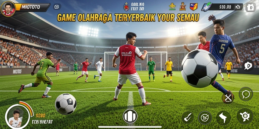 Tangkapan layar MIOTOTO menampilkan aksi olahraga yang mendebarkan.
