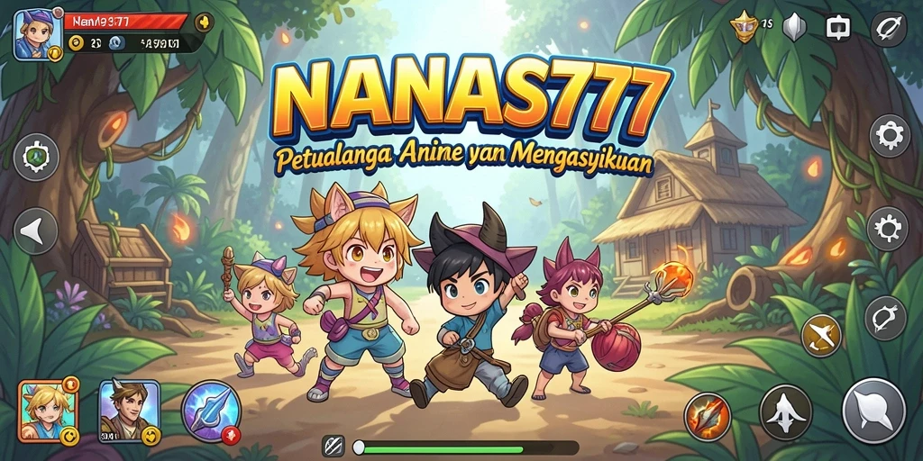 Tampilan seru gameplay NANAS777 dengan karakter anime ikonik.