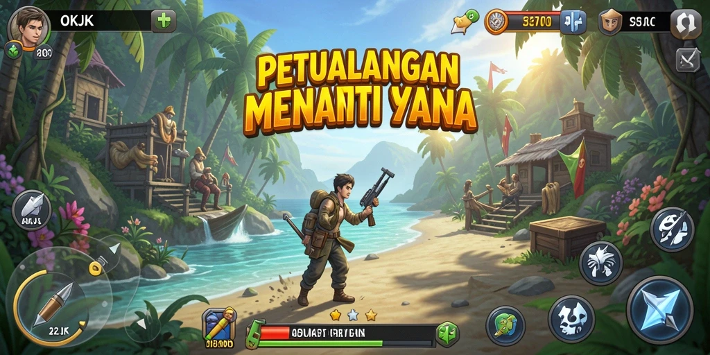 Screenshot OKJK menampilkan gameplay petualangan yang mendebarkan.