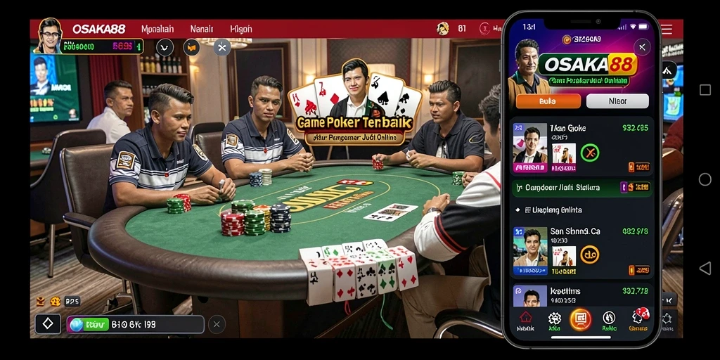 Screenshot gameplay OSAKA88 menampilkan serunya permainan Poker.