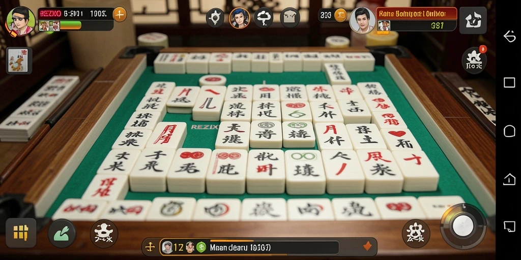 Tampilan gameplay Mahjong yang seru dan interaktif di REZIXO.