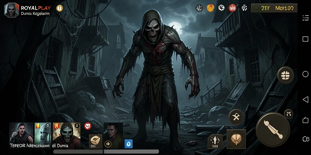 Screenshot menampilkan momen menegangkan di dalam ROYALPLAY.