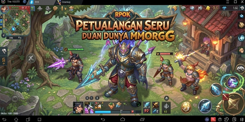 Screenshot gameplay RPOK menampilkan aksi seru dalam pertempuran MMORPG.