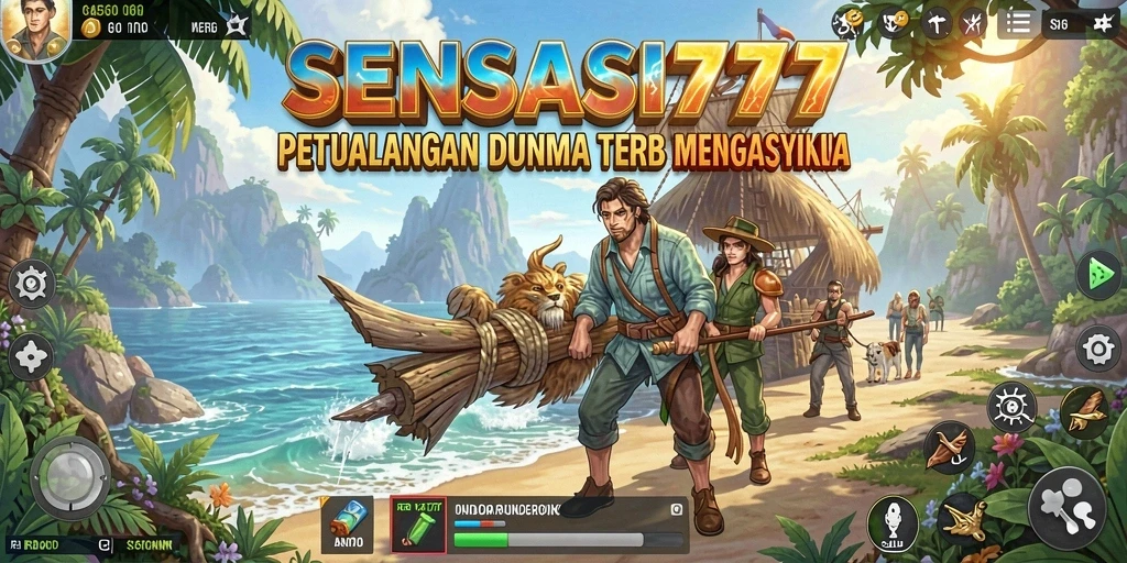 Screenshot gameplay <strong>SENSASI777</strong> menunjukkan petualangan seru di dunia terbuka.