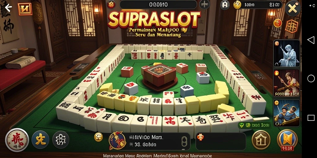 Tampilan menarik dari gameplay Mahjong SUPRASLOT.